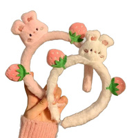 Nouveau Bandeau en Peluche Ourson, Accessoire Cheveux Automne Hiver, Pince à Cheveux Mignonne Oreilles de Lapin, Bandeau pour Lavage du Visage, Épingle à Cheveux 0-3M