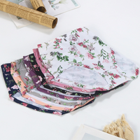 Sous-vêtements respirants et élastiques sans couture, culotte taille mi-haute en soie de lait, sans trace, imprimés, culottes quotidiennes