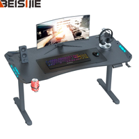 Beisijie Multi-Funcional PC Gamer Usado RGB Negro Altura Ajustable Escritorio de elevación Mesa Escritorio de juegos de computadora