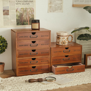 Wooden Multi Layer Desktop Jewelry <b>Storage</b> <b>Box</b> With <b>Drawers</b> For Living Room Bedroom Organizer - Product Image 1