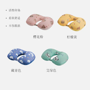 Oreiller de voyage gonflable en forme de U Misco 28x26x14cm, gonflage par pression, soutien portable pour le cou avec motif animal, matériau en polyester - Product Image 5