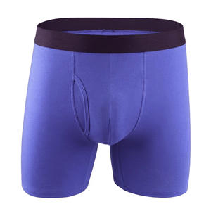 Calzoncillos largos de talla grande para hombre al por mayor, con abertura frontal, transpirables, que absorben la humedad, tipo bóxer deportivo. - Product Image 5
