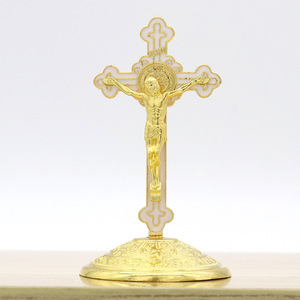 8 Couleurs, 9 cm, Croix orthodoxe d'église, Jésus-Christ sur un crucifix de table, Décoration de la maison, Cadeaux religieux, Souvenirs, Fournitures BDNS565 Jésus - Product Image 4