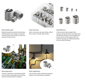 Inserts filetés en acier inoxydable 304 pour réparation automobile M3 M3.5 M4 M5 <span class=keywords><strong>M6</strong></span> M8 M9 Helicoils pour réparation Heli-coil - Product Image 4