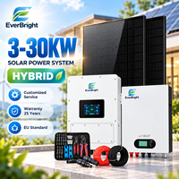 Kit de stockage d'énergie solaire domestique 3~30kW avec onduleur hybride, système d'alimentation intégré pour villa résidentielle
