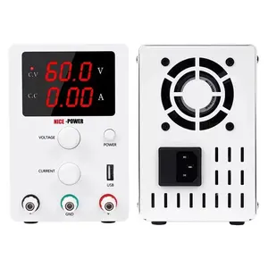 NICE-POWER R-SPS605 White 60V 5A Laboratory Digital DC Power Supply 5V2A USB Port Maintenance Power Display