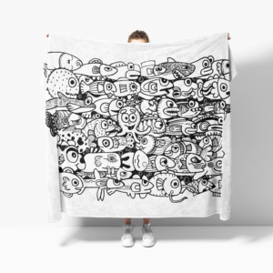 Couverture graffiti DIY 150*200CM, douce et confortable, une source d'émotions et de <span class=keywords><strong>psychologie</strong></span>, et une œuvre d'art. - Product Image 1