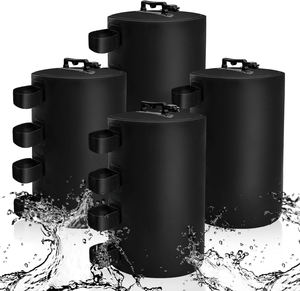 Base de parasol lestée en PVC, portable, anti-basculement, avec poignée, pour terrasse et jardin - Product Image 1