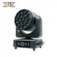 19 x 15W LED RGBW Projecteurs à Tête Mobile à Changement de Couleur, Éclairage Scénique Professionnel pour DJ, Clubs, Soirées, Concerts, Églises