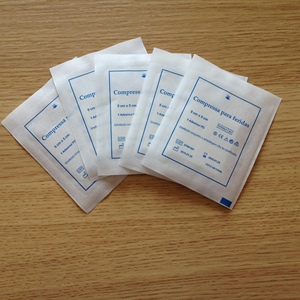 Éponges et tampons en gaze médicale 100% coton 10*10cm 5*5cm 8 plis/16 plis certifiés CE classe I stérilisés à l'oxyde d'éthylène - Product Image 3