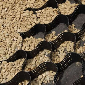 2/4/6/8 inch Chiều cao 1.5mm Độ dày 445mm hàn nhựa đục lỗ di động Web HDPE geocell cho tường chắn - Product Image 4