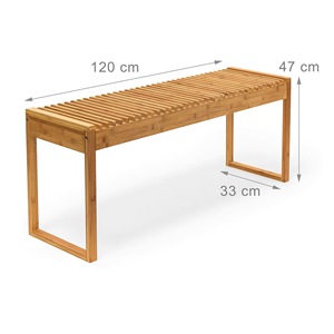 Modern minimalist entryway shoe bench, <b>bamboo</b> indoor/outdoor bench, entrance shoe rack bench, <b>bamboo</b> and wood <b>stool</b> - Product Image 2