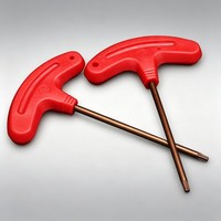 Obeng Torx Plum Blossom Tipe T T6-T30 Alat CNC Kunci Torx dengan Pegangan Plastik Penutup Anti-Selip