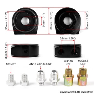 AN10 M20 x1.5 nhôm <span class=keywords><strong>3</strong></span>/<span class=keywords><strong>4</strong></span> ''-16unf phổ Bộ lọc dầu mát bánh sandwich tấm <span class=keywords><strong>Adapter</strong></span> dầu bánh sandwich - Product Image 6