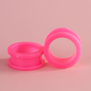 بيع بالجملة أزياء الجسم المجوهرات الاكريليك inkycolor مقاييس الأذن 2 p1.2-24 المسمار سدادات الأذن Y2K المجوهرات منفذ المصنع أسلوب لطيف - Product Image 4