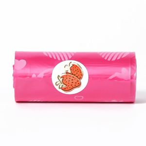 Bolsa para excrementos de perro de alta calidad y alto valor cromático, desechable, de gran capacidad, rosa, personalizada, con cordón. - Product Image 4