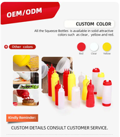 Bouteille distributrice de sauce chili et ketchup en plastique de qualité alimentaire de 16 oz avec logo personnalisé, classique, FIFO, pour cuisine et fête