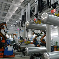 Ligne de soudage automatique de tuyaux/rohres CST, ligne d'assemblage robotisée de pièces automobiles, contrôle PLC, capacité personnalisable, multi-tension