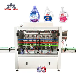 Automatic 6 nozzles hand sanitizer / wash shampoo / shower gel / Laundry Detergent bottling liquid soap filling machine