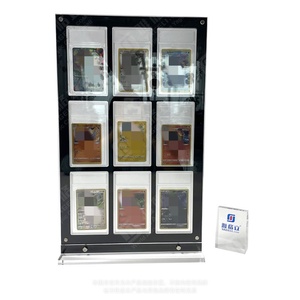 Yageli Custom Desktop 9 Slot Acrylic Pokemoned Graded Sports Card Slab Frame Holder Trading Cards Display Frame - Product Image 1