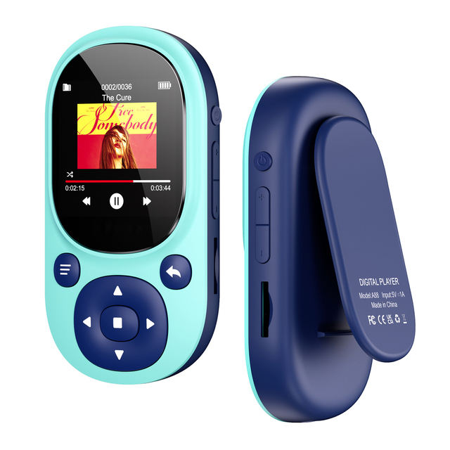 Clip-On Portable Music Player HiFi Sound MP3 Player Voice Recorder Function 32GB Storage for Sports Daily Use Kids Gift