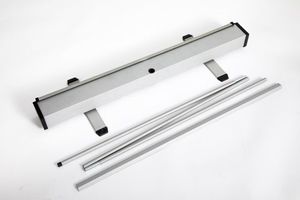 Sang trọng sắt đen cuộn lên biểu ngữ đứng thiết kế 85x200cm cơ sở rộng có thể thu vào biểu ngữ đứng - Product Image 5