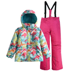 Crianças Inverno Ao Ar Livre Windproof Ski Suit Profissional Impermeável Crianças Ski Jacket Snow Pants Custom