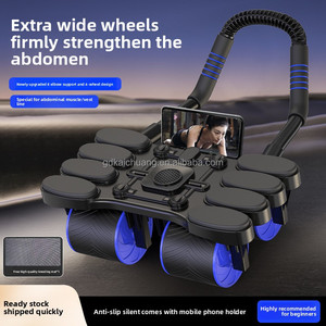 Giá tốt nhất bụng con lăn bánh xe tập thể dục nhà phòng tập thể dục Workout thiết bị nhựa AB bánh xe tập thể dục sliders cơ bắp - Product Image 2