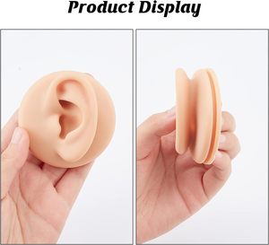 Trái tai hiển thị mô hình Silicone mô hình linh hoạt tai mô hình hiển thị cho <span class=keywords><strong>l</strong></span>ấy thực hành đồ trang sức bông tai thực hành - Product Image 2