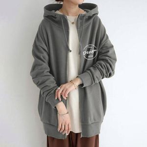 Wholesale <b>Women</b> Hoodies Oversize Winter Thick Colorful Custom Embroidery <b>Cardigan</b> <b>Women</b> Zipper Preppy School Style Plain Hoodie - Product Image 6