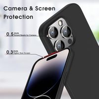 Coques de téléphone portable en TPU souple transparent noir mat pour iPhone 18 17 16 Pro Max, dos lisse anti-traces de doigts