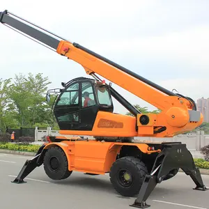 SOCMA Rotating Telehandler Sale Telescopic Forklift 360 Degree Rotate Rotating Telehandler 15 Meters Lifting Height