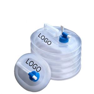 Custom Screen Printed Logo PE <b>Collapsible</b> Bucket Food Grade Outdoor Portable Car Camping Water <b>Storage</b> Tank - Product Image 1