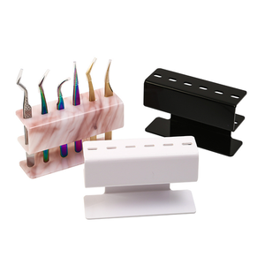 White Acrylic <b>Makeup</b> Tool <b>Holder</b> Display Rack for Eyelash Tweezers Beauty Tools - Product Image 1