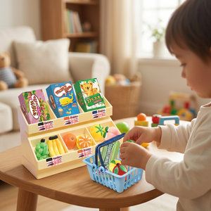 HTL Set de Juguetes de Escena en Miniatura DIY, Micro Supermercado y Panadería, Comida y Bebidas de Simulación, Adorno de Escritorio para Juego de Imitación Infantil - Product Image 2