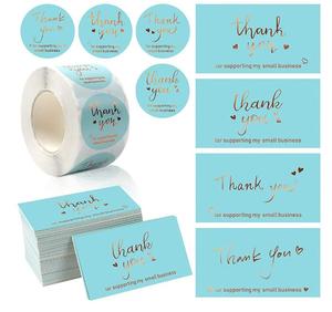 Tùy chỉnh thương hiệu logo Vinyl cá tính Cảm ơn bạn sticker với thẻ và phong bì cho doanh nghiệp nhỏ - Product Image 2