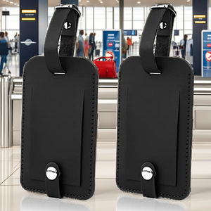 PU Leather Luxury Fashionable Waterproof Luggage Tag with Privacy Protection and Name Tag for Travel Baggage - Product Image 2