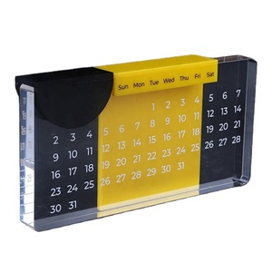 Nhà sản xuất chuyên nghiệp thiết kế mới tùy chỉnh Tabletop rõ ràng <span class=keywords><strong>Acrylic</strong></span> lịch trong hiển thị - Product Image 1