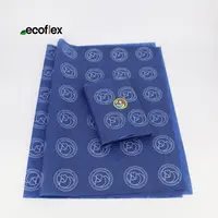 Shinewrap Sky Blue Rose Pattern Korean Wrapping Paper For Bouquets