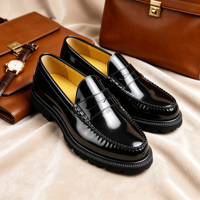 Mocassins Penny Premium, Chaussures de Ville Formelles pour Hommes, Chaussures Formelles Faites à la Main, Chaussures Haut de Gamme