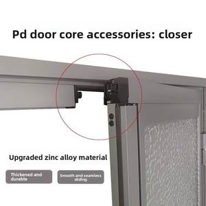 รางด้านล่างประตูแบบพับได้สำหรับห้องน้ำห้องน้ำประตูห้องครัวขนาดเล็กกระจกอลูมิเนียม-แมกนีเซียมอัลลอย - Product Image 5