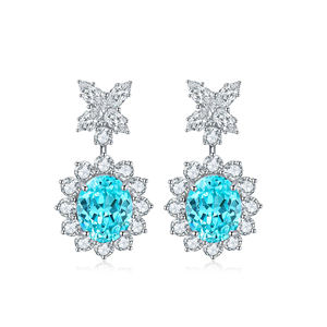 Anster Lab <span class=keywords><strong>Paraiba</strong></span> อัญมณีตัดวงรีสำหรับปลูก <span class=keywords><strong>Paraiba</strong></span> สีน้ำเงิน - Product Image 6