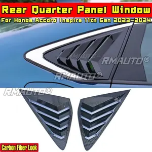 For Honda Accord 11th Gen 2023-2024 Body Kit Car Side Rear <b>Window</b> Louver Shutter <b>Cover</b> Carbon Fiber Look Car Accessories - Product Image 1