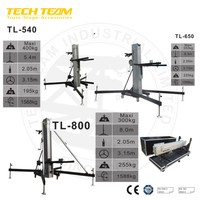 Altavoz Line Array de 6,5 M, soporte de manivela, torre de elevación de altavoz, equipo resistente, torre de elevación profesional