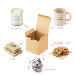 Gift Boxes Brown <b>Kraft</b> Cardboard Pop Up Gift <b>Box</b> with Lids Twine Easy Assembly for Presents Candles Mugs Ornaments Party Favors - Product Image 2