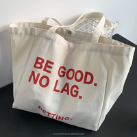 Sac fourre-tout pliable en toile de coton pour voyage avec pochette de rangement assortie pour les vacances, la plage, la piscine, les sorties estivales et les essentiels de l'été