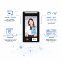 Perangkat Absensi Multi-biometrik Layar Sentuh Pembaca Kartu+Pemindai Kode QR+Sistem Absensi Wajah Berbasis Android