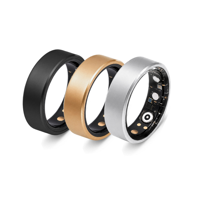 2026 Health ECG Smart Ring Fitness Tracker R639 GH3228T Steel App Control Rings Nordic NRF52832