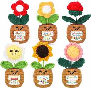 Décoration d'intérieur moderne en crochet de fil fait main, motif tournesol, pour femmes, idéale pour les cadeaux de retraite, de départ, de Noël ou de remerciement - Product Image 6