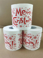 Papier toilette OEM en pâte de bois vierge douce, imprimé avec motifs personnalisés, drôle et décoratif, idéal pour les cadeaux de fêtes et célébrations